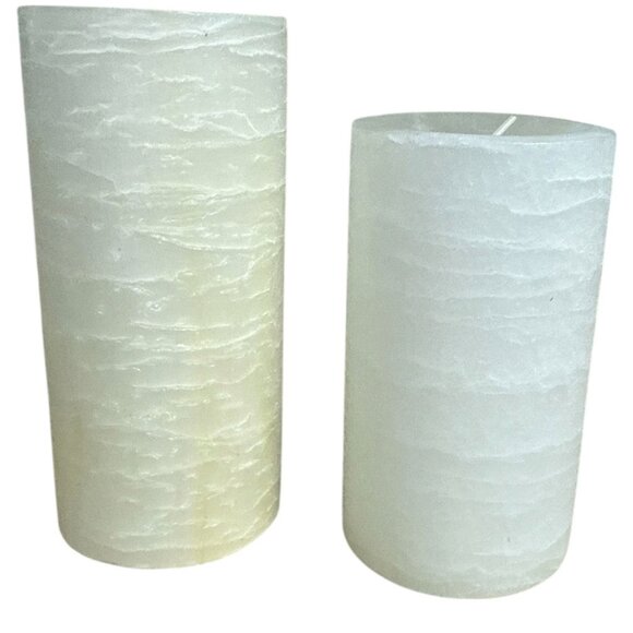 Set of 2 PartyLite GloLite Candles Sea Salt & Driftwood NIB 6” & 5” - Picture 6 of 6